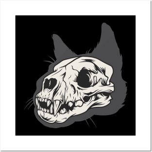 Cat Skull Posters and Art